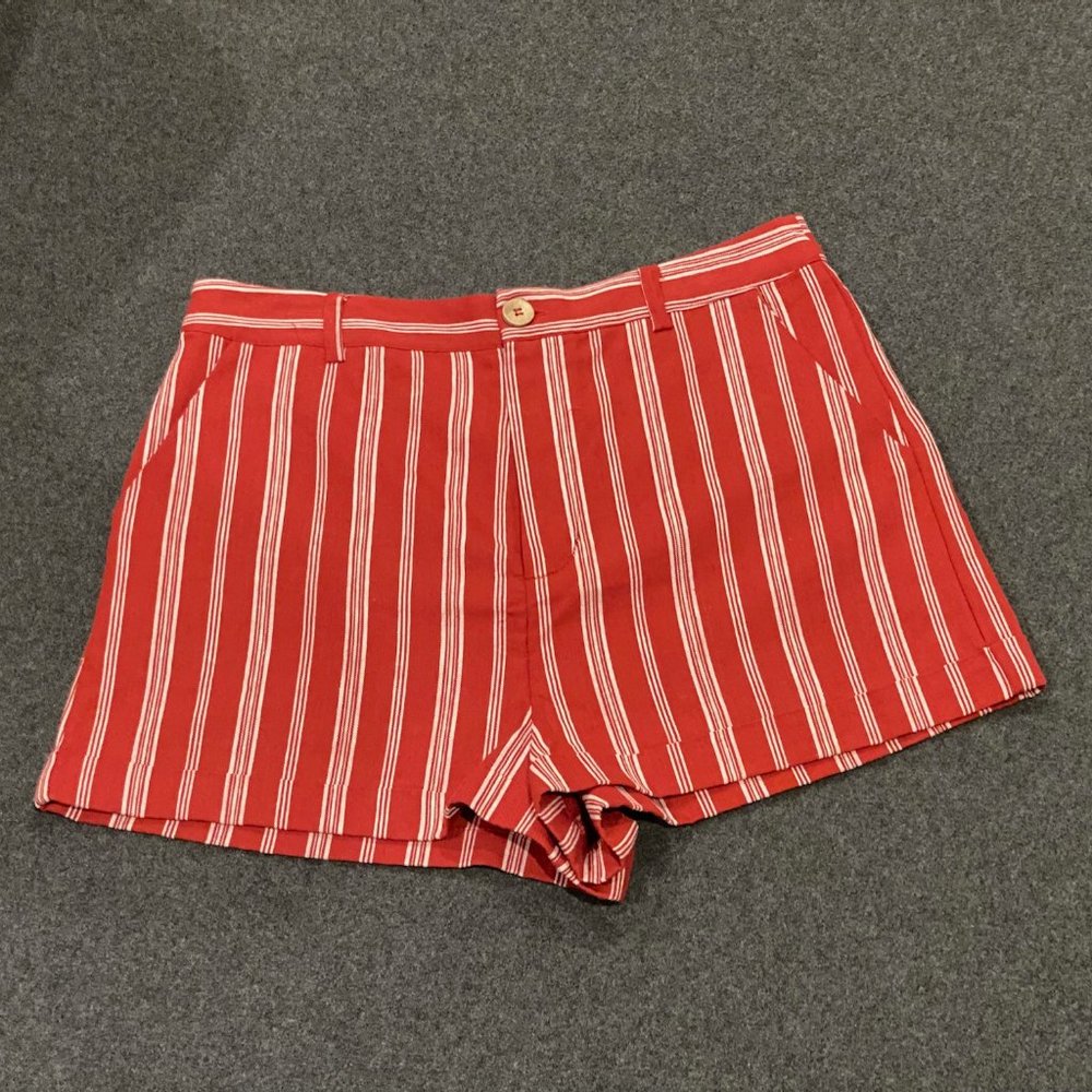 Forever 21 Red Striped Shorts S: L